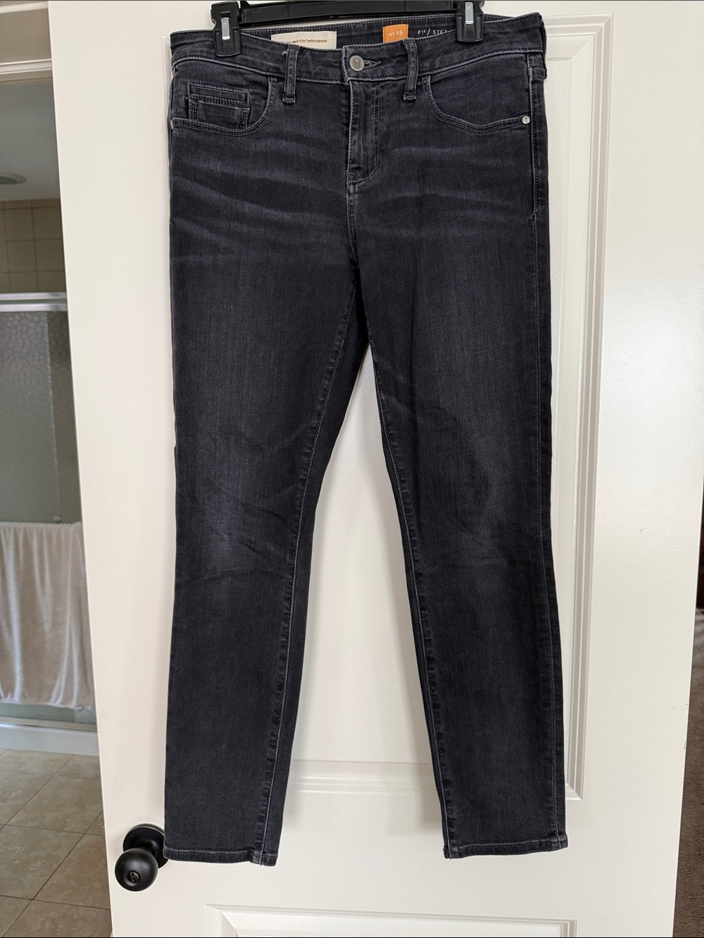 Pilcro and the Letterpress Black Skinny Jeans